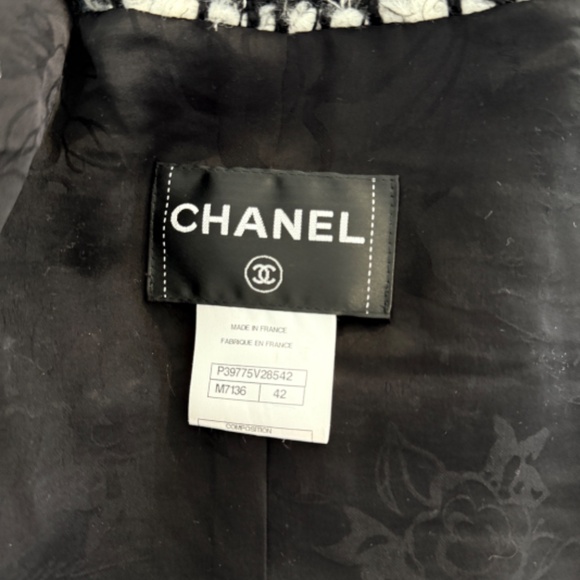 Chanel Classic Collarless Zipper Tweed Black Plaid ARTIC Jacket Blazer - Picture 12 of 16